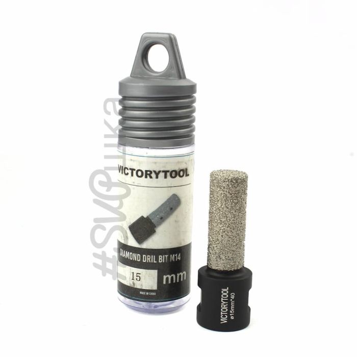 Фреза алмазна VICTORYTOOL 15 мм пальчикова М14
