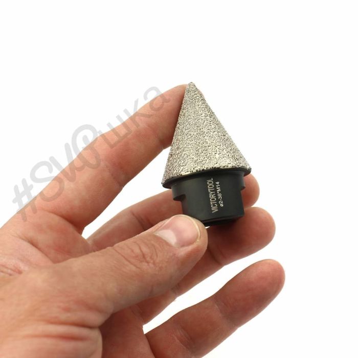 Фреза конусна VICTORYTOOL 2-38 мм алмазна М14
